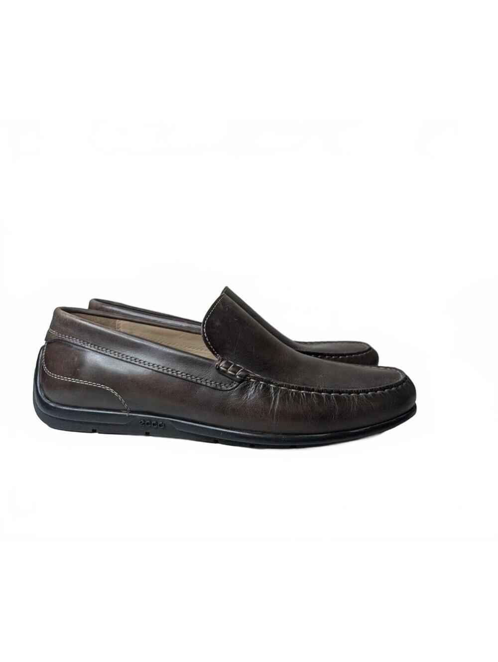 ECCO Men's Classic Moc 2.0 Driving Style Loafer Coffee Brown Leather Size 45